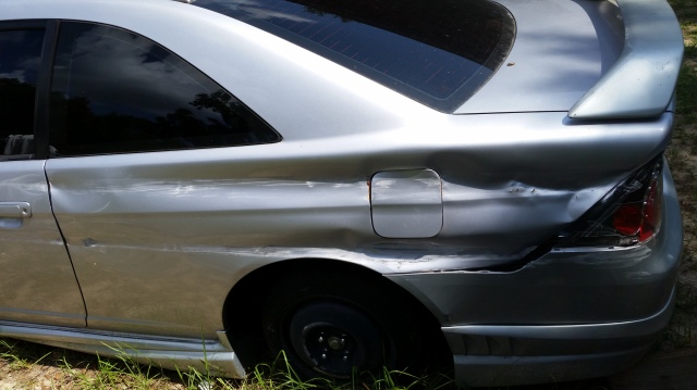 2002 Honda Civic LX Coupe rear quarter panel repair