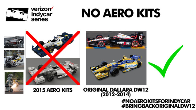 Should IndyCar Series abolish aero kits and bring back original Dallara DW12 for 2016 and 2017 seasons