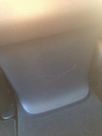 Clear up a scratch on Honda Accord Center Console