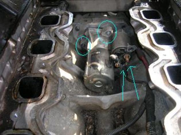 To remove the starter on an Honda engine must the intake manifold be removed - 1