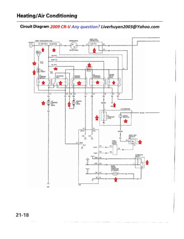 Which fuses numbers control air conditioner in a 2009 Honda CRV. It is blowing only warm air - 1