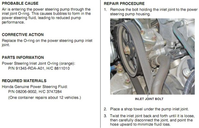 Hello, I am having an issue with my power steering pump on my 1996 honda accord - 1