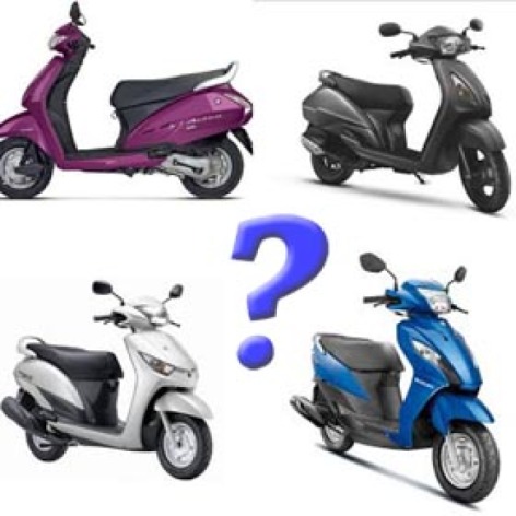 Which is the better Indian Gear less Scooter. HONDA Activa TVS Jupiter YAMAHA Alpha SUZUKI Lets