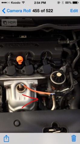 Hi there, I have a Honda civic 2010. I will appreciate if you tell me what the orange sensore is for - 1