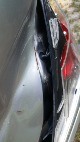 2002 Honda Civic LX Coupe rear quarter panel repair